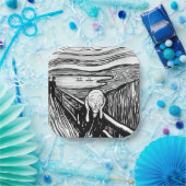 Edvard Munch - De Scream Lithografie Papieren Bordje (Feest)
