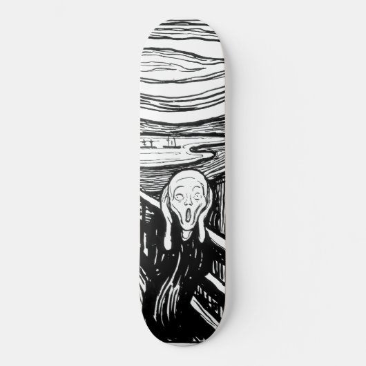 Edvard Munch - De Scream Lithografie Persoonlijk Skateboard (Voorkant)