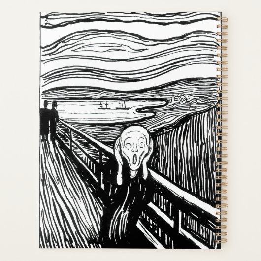Edvard Munch - De Scream Lithografie Planner (Achterkant)