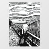 Edvard Munch - De Scream Lithografie Raamsticker (Vel)