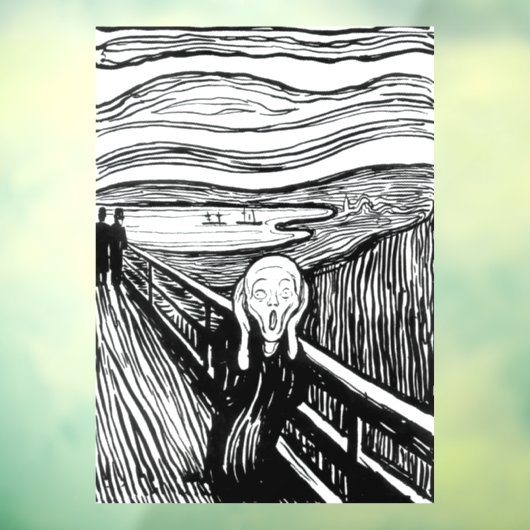 Edvard Munch - De Scream Lithografie Raamsticker (Vel 3)