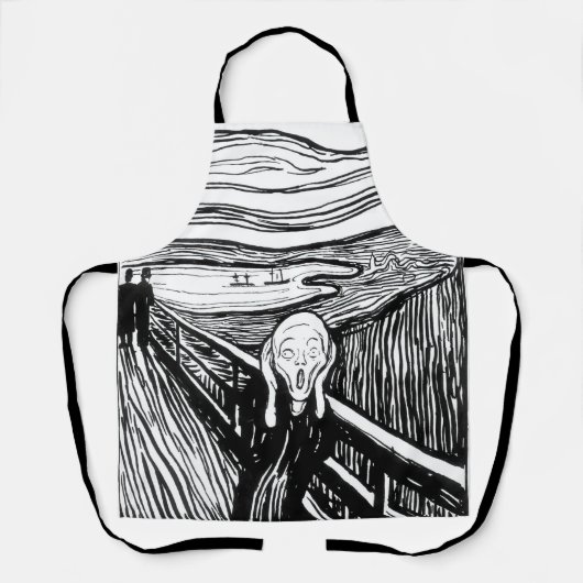 Edvard Munch - De Scream Lithografie Schort (Voorkant)
