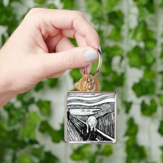 Edvard Munch - De Scream Lithografie Sleutelhanger (Hand)