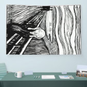 Edvard Munch - De Scream Lithografie Spandoek (Beurs)
