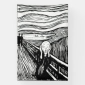 Edvard Munch - De Scream Lithografie Spandoek (Verticaal)