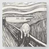 Edvard Munch - De Scream Lithografie Stenen Onderzetter (Voorkant)