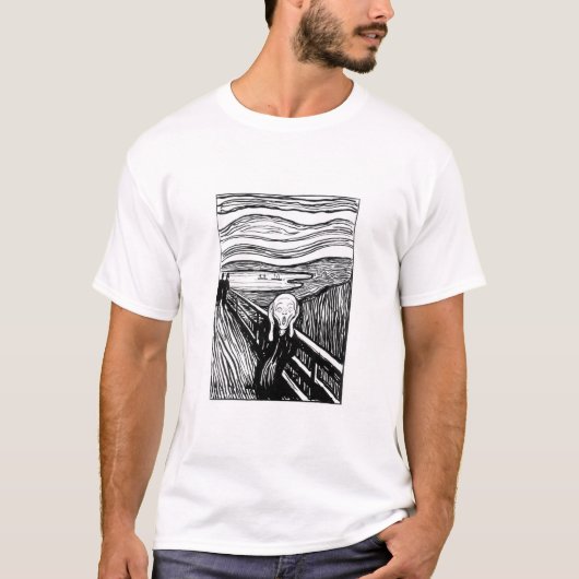 Edvard Munch - De Scream Lithografie T-shirt (Voorkant)