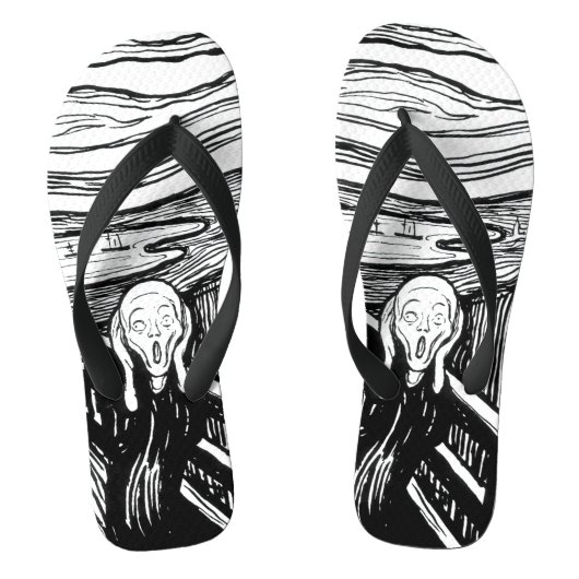 Edvard Munch - De Scream Lithografie Teenslippers (Voetbed)