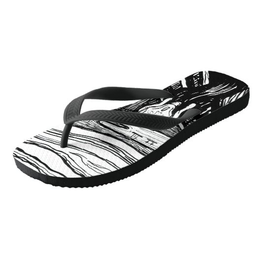 Edvard Munch - De Scream Lithografie Teenslippers (Schuin)
