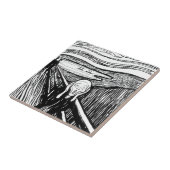 Edvard Munch - De Scream Lithografie Tegeltje (Zijkant)