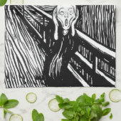 Edvard Munch - De Scream Lithografie Theedoek (Gevouwen)