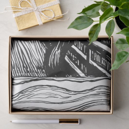 Edvard Munch - De Scream Lithografie Tissuepapier (Geschenk)