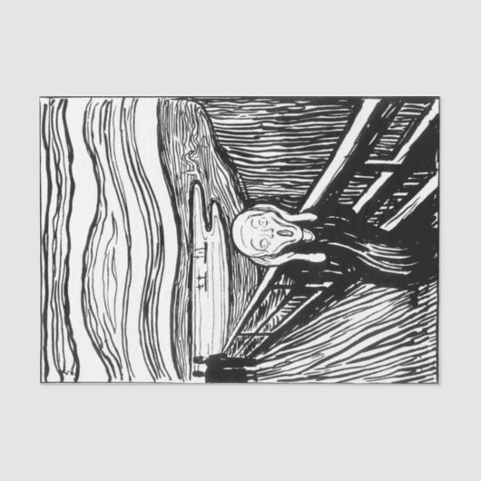 Edvard Munch - De Scream Lithografie Tissuepapier (Voorkant)