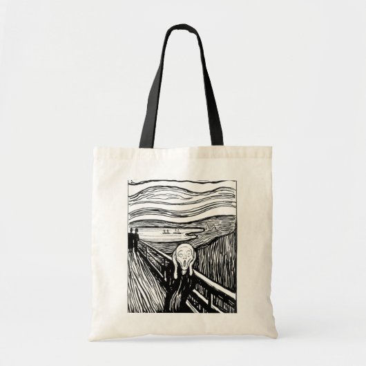 Edvard Munch - De Scream Lithografie Tote Bag (Voorkant)