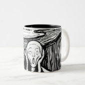 Edvard Munch - De Scream Lithografie Tweekleurige Koffiemok (Voorkant rechts)