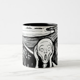 Edvard Munch - De Scream Lithografie Tweekleurige Koffiemok