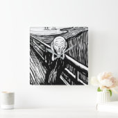 Edvard Munch - De Scream Lithografie Vierkante Klok (Huis)