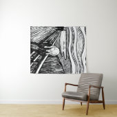 Edvard Munch - De Scream Lithografie Wandkleed (In Situ (horizontaal))