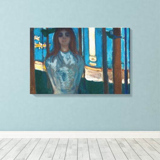 Edvard Munch - De stem, de zomernacht Canvas Afdruk (Insitu (Houten vloer))