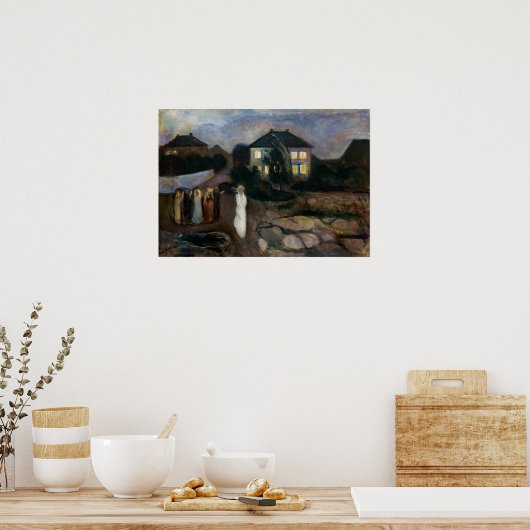 Edvard Munch - De Storm Poster (Keuken)