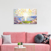 Edvard Munch - De Zon 1911 Canvas Afdruk (Insitu (Woonkamer))