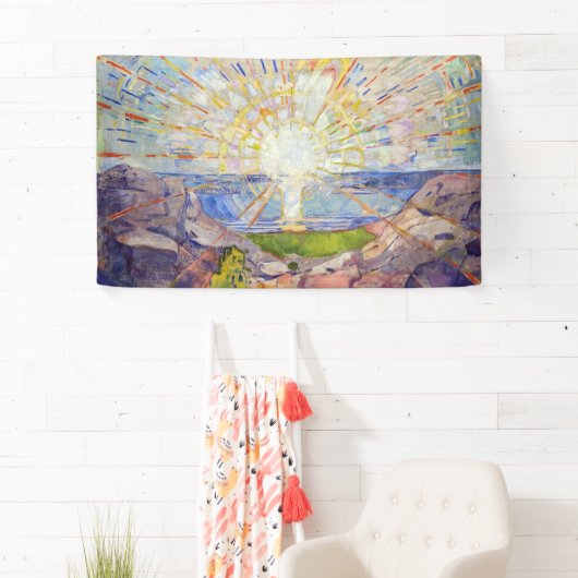 Edvard Munch - De Zon 1911 Spandoek (Insitu)