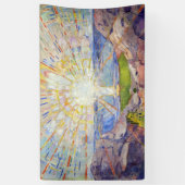 Edvard Munch - De Zon 1911 Spandoek (Verticaal)