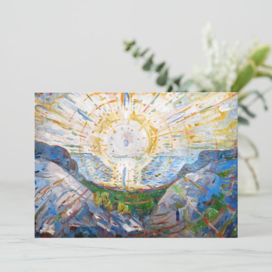 Edvard Munch - De Zon 1912 Bedankkaart (Staand voorkant)