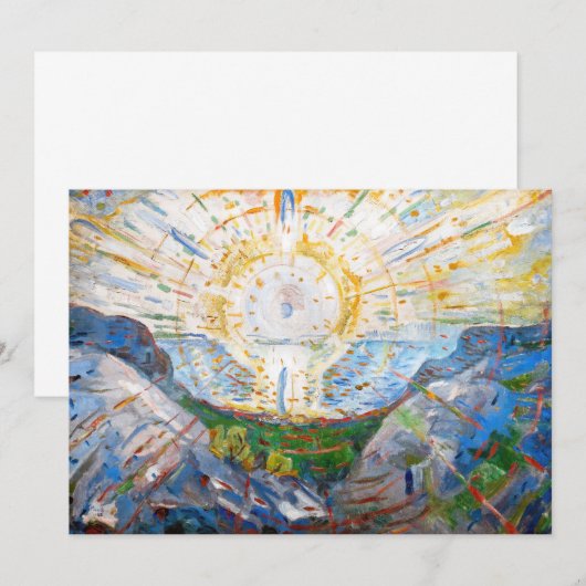 Edvard Munch - De Zon 1912 Bedankkaart (Voorkant / Achterkant)