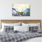 Edvard Munch - De Zon 1912 Canvas Afdruk (Insitu (Slaapkamer))