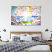 Edvard Munch - De zon Canvas Afdruk (Insitu (Slaapkamer))