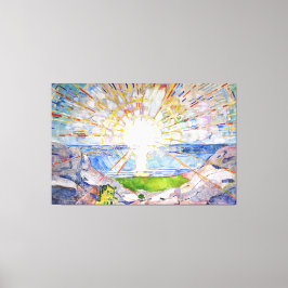 Edvard Munch - De zon Canvas Afdruk