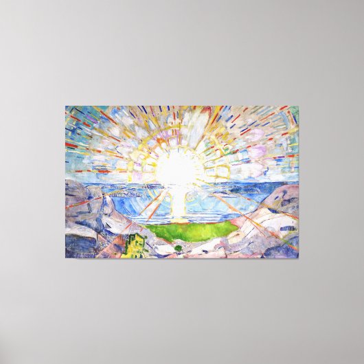 Edvard Munch - De zon Canvas Afdruk (Voorkant)