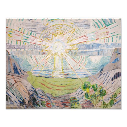 Edvard Munch - De zon Foto Afdruk (Voorkant)