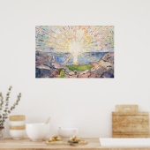 Edvard Munch De Zon Stralend Moderne Zonne-uitbars Poster (Keuken)