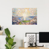 Edvard Munch De Zon Stralend Moderne Zonne-uitbars Poster (Thuiskantoor)