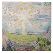 Edvard Munch - De zon Tegeltje (Voorkant)