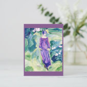 Edvard Munch die in de tuin loopt Briefkaart (Staand voorkant)