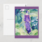 Edvard Munch die in de tuin loopt Briefkaart (Voorkant / Achterkant)