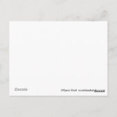 Edvard Munch doet briefkaart met een schattige kat (Achterkant)