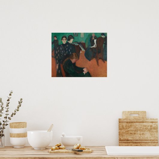 Edvard Munch - Dood in de Sickroom Poster (Keuken)