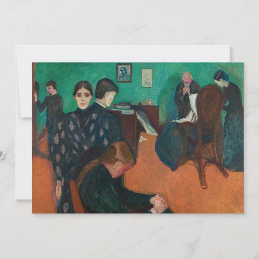 Edvard Munch - Dood in de Sickroom v1 Bedankkaart (Voorkant)