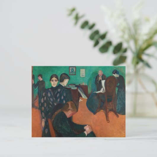 Edvard Munch - Dood in de Sickroom v1 Briefkaart (Staand voorkant)