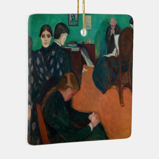 Edvard Munch - Dood in de Sickroom v1 Keramisch Ornament (Rechts)