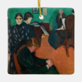 Edvard Munch - Dood in de Sickroom v1 Keramisch Ornament (Voorkant)