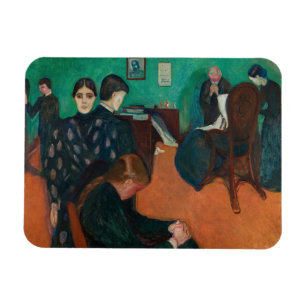 Edvard Munch - Dood in de Sickroom v1 Magneet