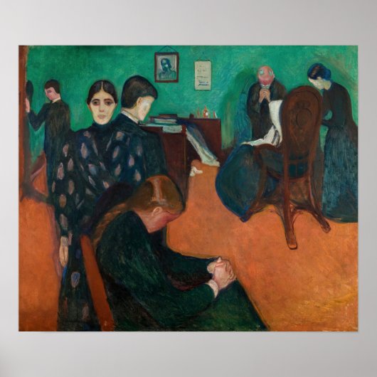 Edvard Munch - Dood in de Sickroom v1 Poster (Voorkant)