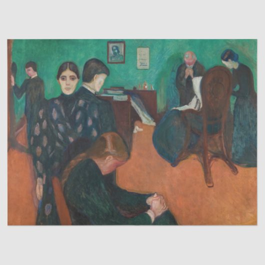Edvard Munch - Dood in de Sickroom v1 Tissuepapier (Voorkant)