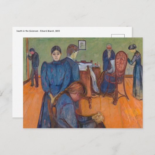 Edvard Munch - Dood in de Sickroom v2 Briefkaart (Voorkant / Achterkant)