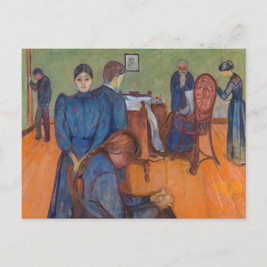 Edvard Munch - Dood in de Sickroom v2 Briefkaart (Voorkant)